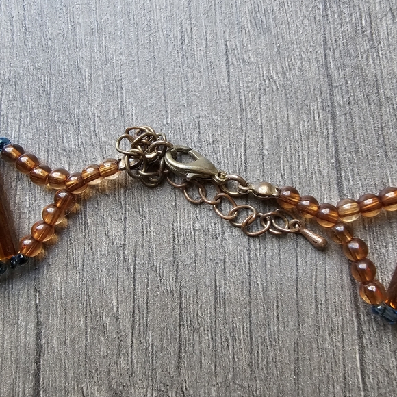 Choker Natural Shell Acrylic And Crystal Flower Necklace Beach Style - Picture 7 of 7